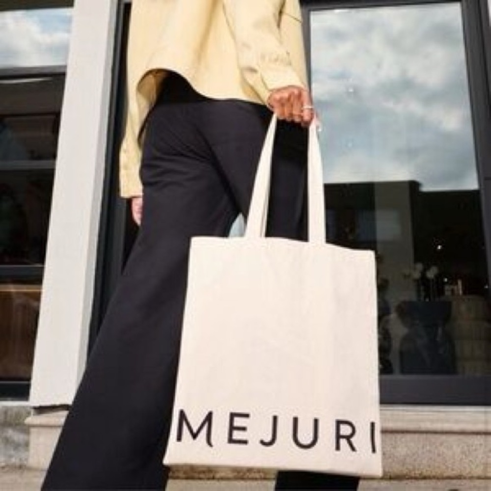 Mejuri Canvas Logo Canvas Tote Bag
